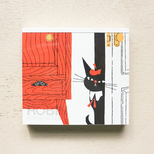 Cozyca Memo Block: Black Cat Robin B