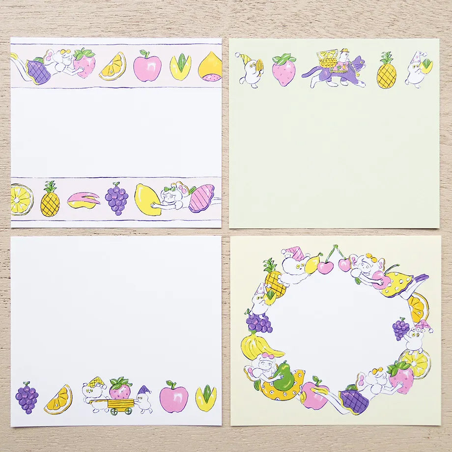 Cozyca Memo Block: Everyone Carrying Fruits