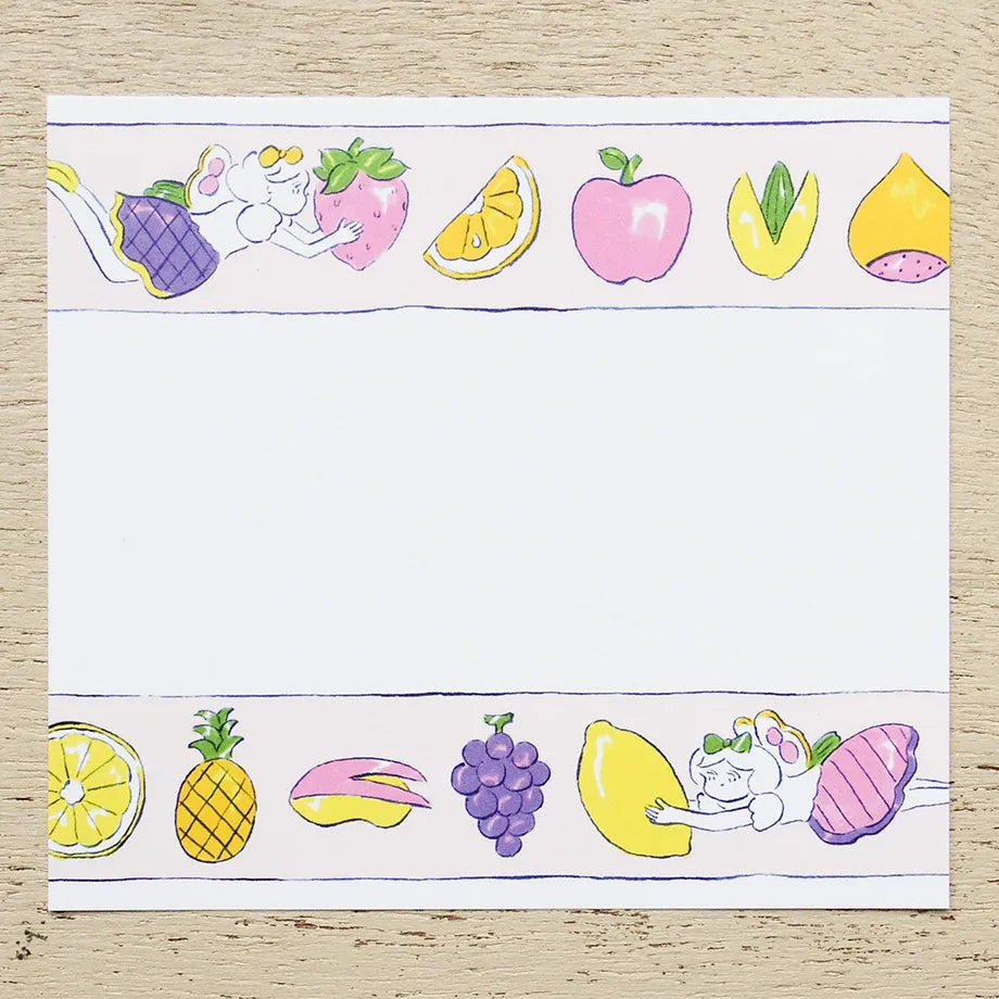 Cozyca Memo Block: Everyone Carrying Fruits