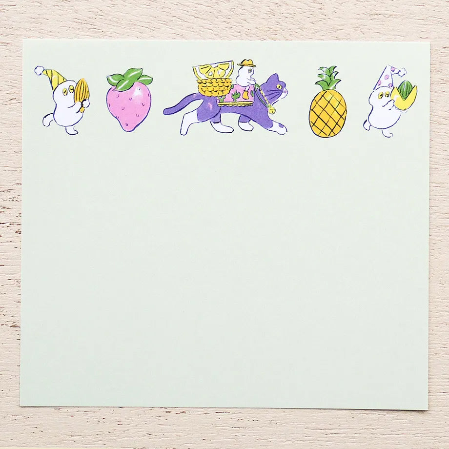 Cozyca Memo Block: Everyone Carrying Fruits