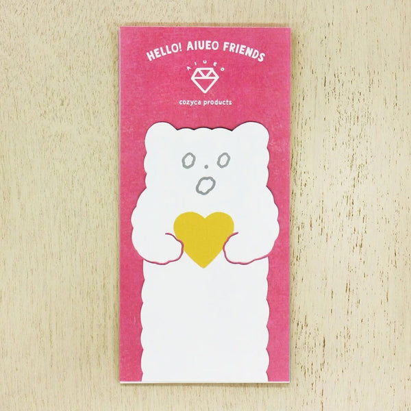 Cozyca Ippitsusen Memo Pad: Hello! AIEUO Friends