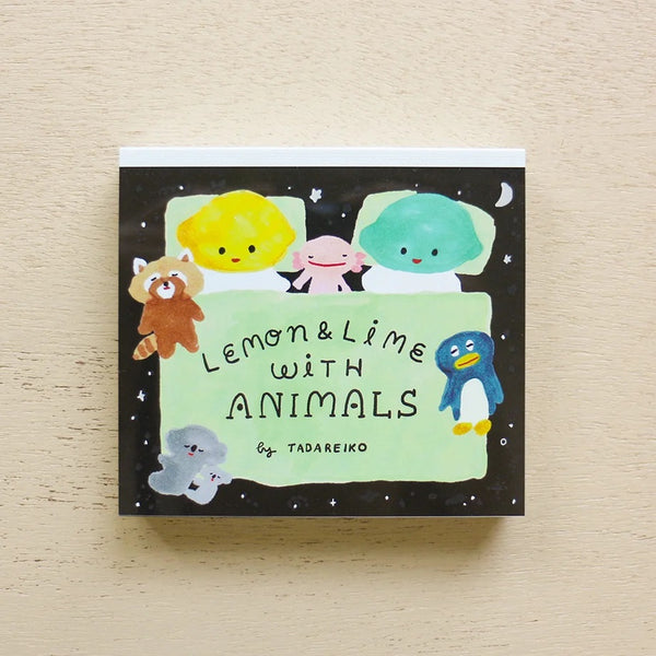 Cozyca Memo Block: Lemon and Lime with Animals