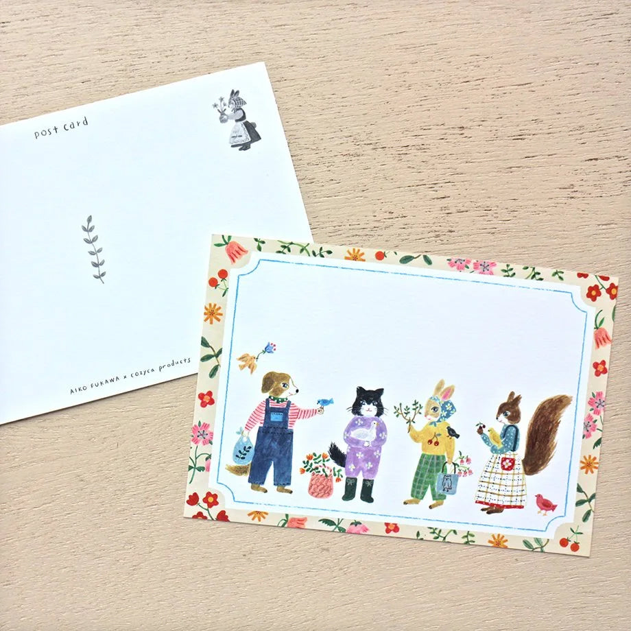 Cozyca Postcards Booklet: Little Fluffy Friends