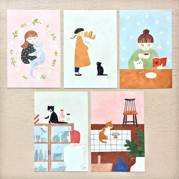 Cozyca Postcards Booklet: Meow