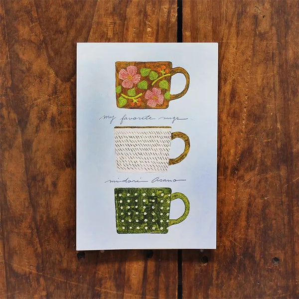 Cozyca Postcards Booklet: My Favorite Mugs