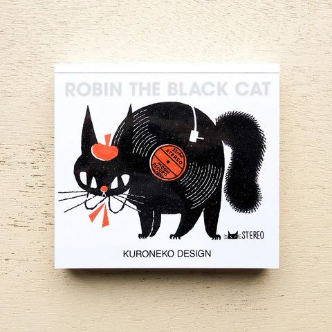 Cozyca Memo Block: Robin The Black Cat