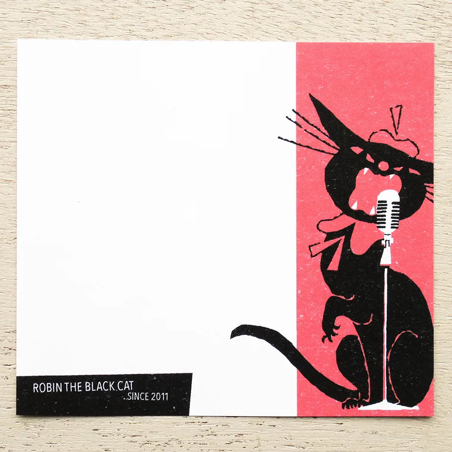Cozyca Memo Block: Robin The Black Cat