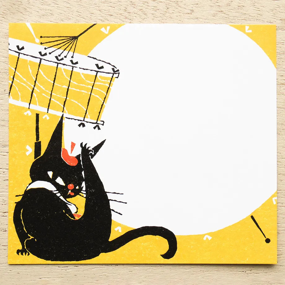 Cozyca Memo Block: Robin The Black Cat