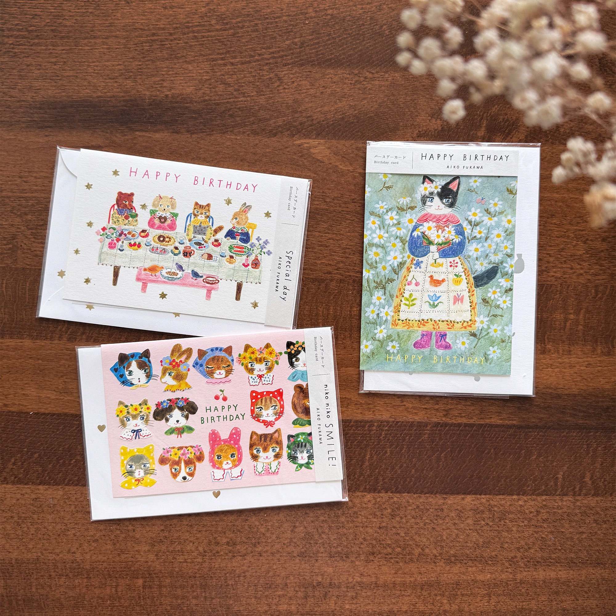 Cozyca x Aiko Fukawa Birthday Cards
