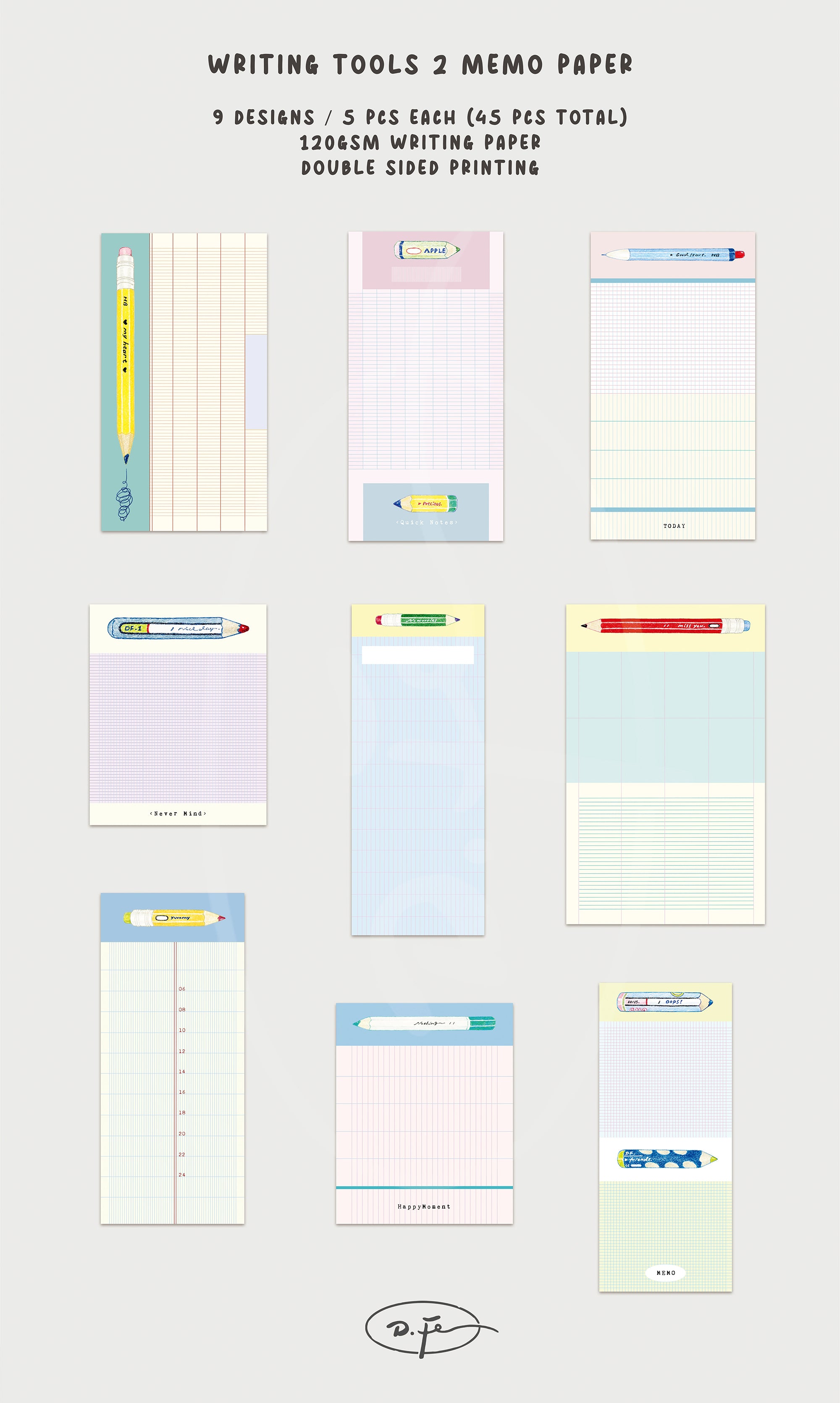 DF Studio Memo Paper: Writing Tools 2