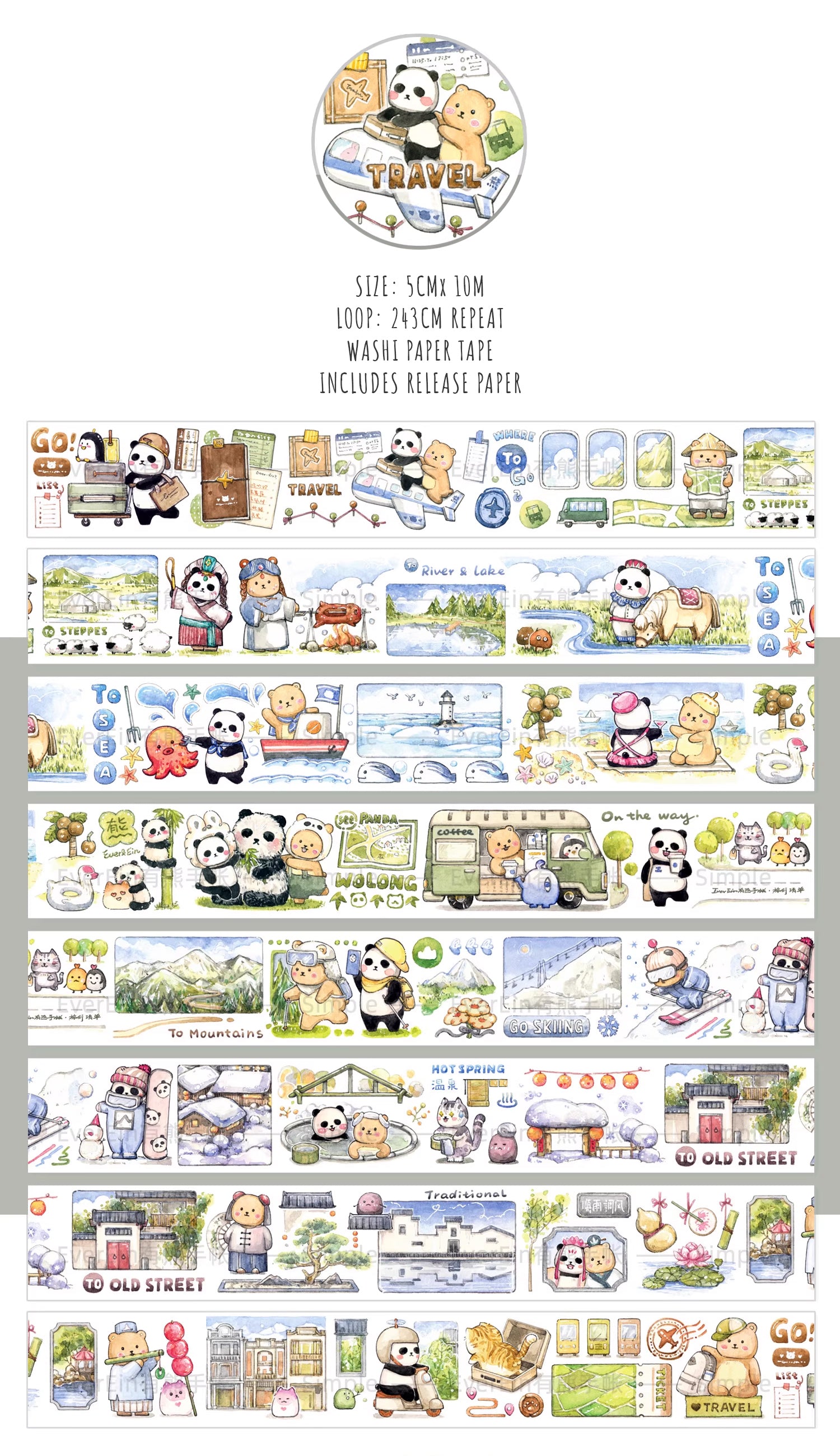 EverEin Washi Tape: Travel