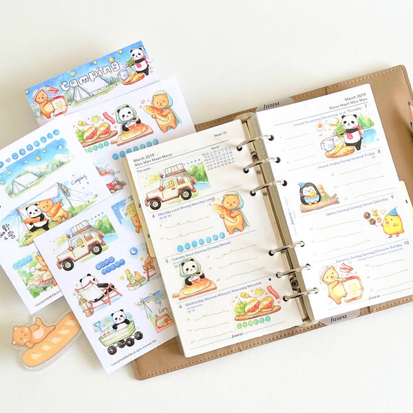 EverEin Sticker Sheet: Camping and Forest