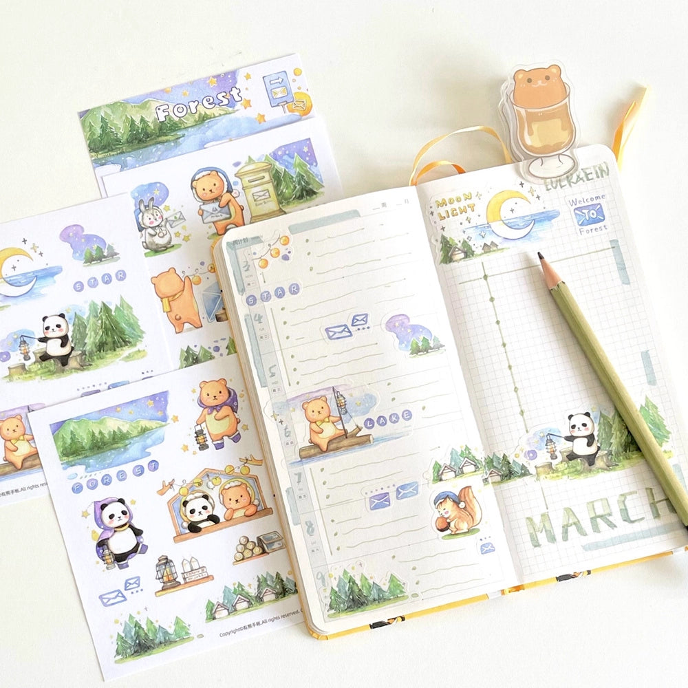 EverEin Sticker Sheet: Camping and Forest