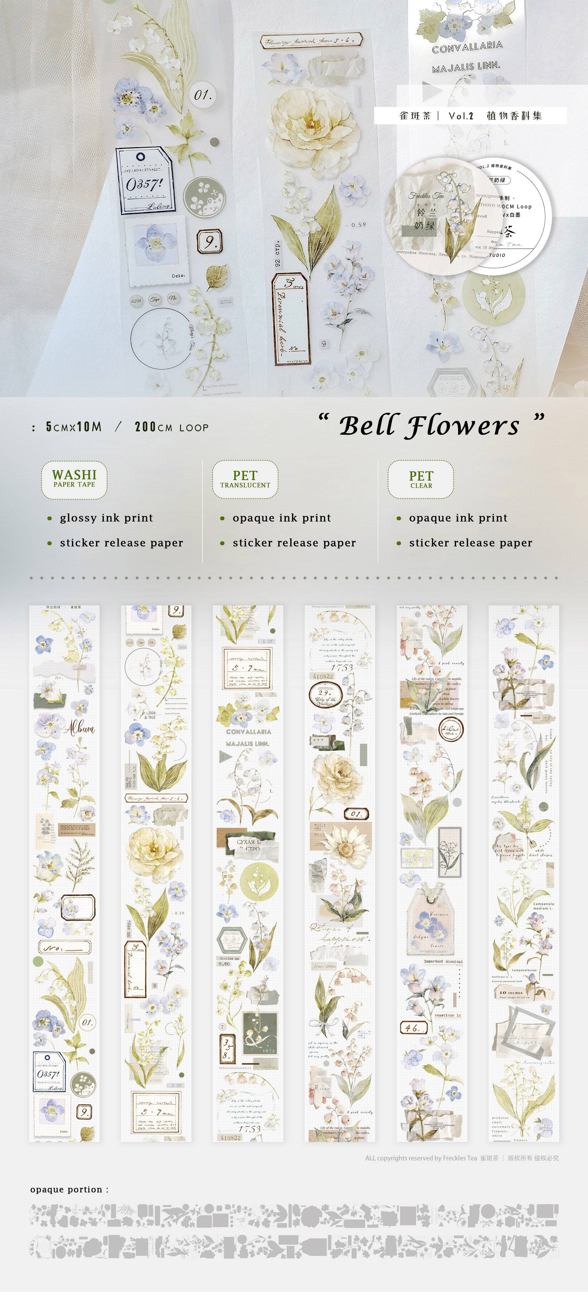 Freckles Tea Tape: Bell Flowers