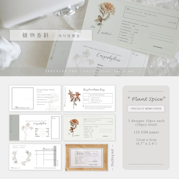 Freckles Tea Memo Paper: Plant Spice