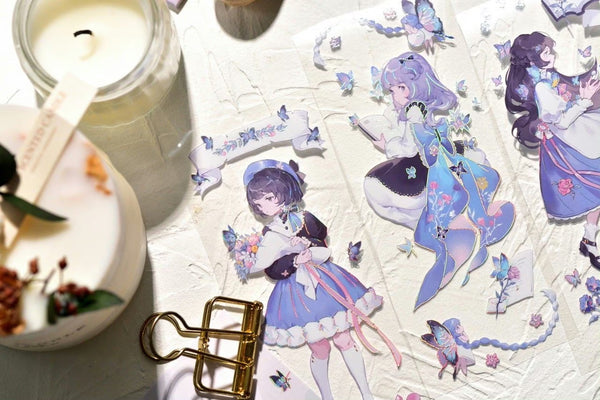 Glacier Museum Masking Tape: Butterfly Girls