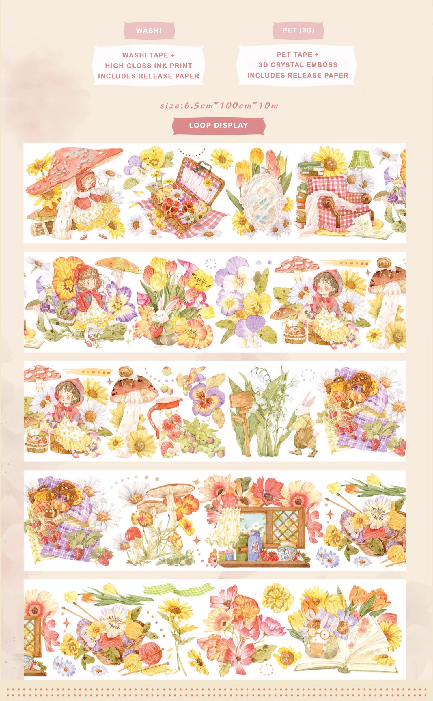 Hakiso Studio Masking Tape: Forest Stamps Album