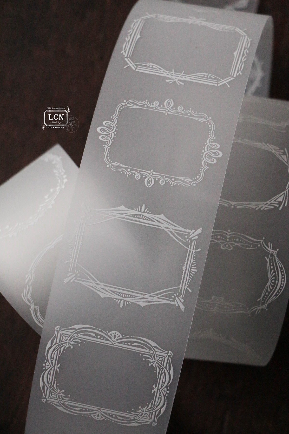 LCN Design Studio: White Retro Frames Masking Tape