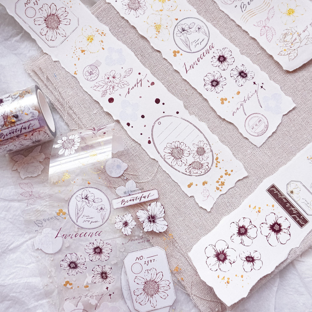Jennyuanzi Masking Tape: Flowers Within the Fog