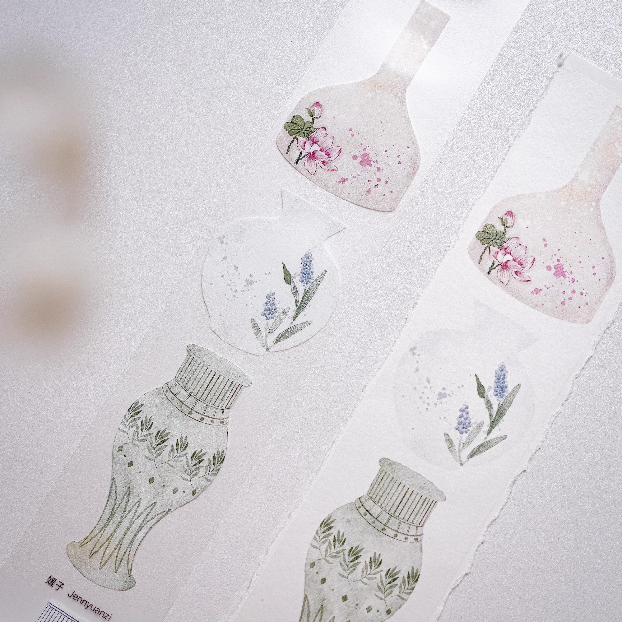 Jennyuanzi Masking Tape: Porcelain