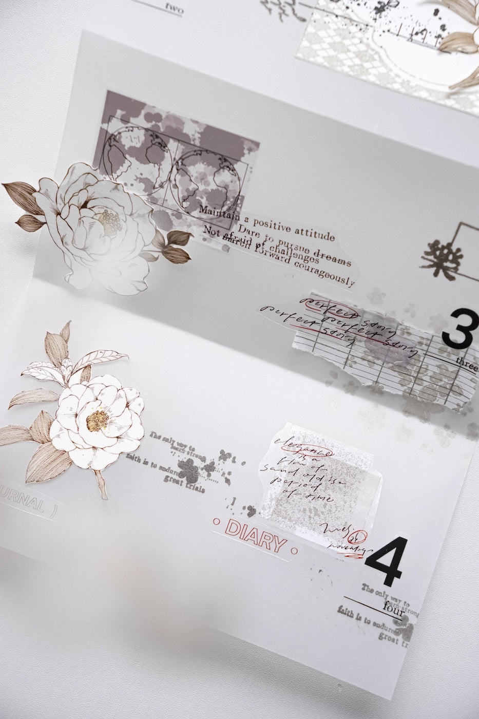 Jennyuanzi Masking Tape: Sepia Letter