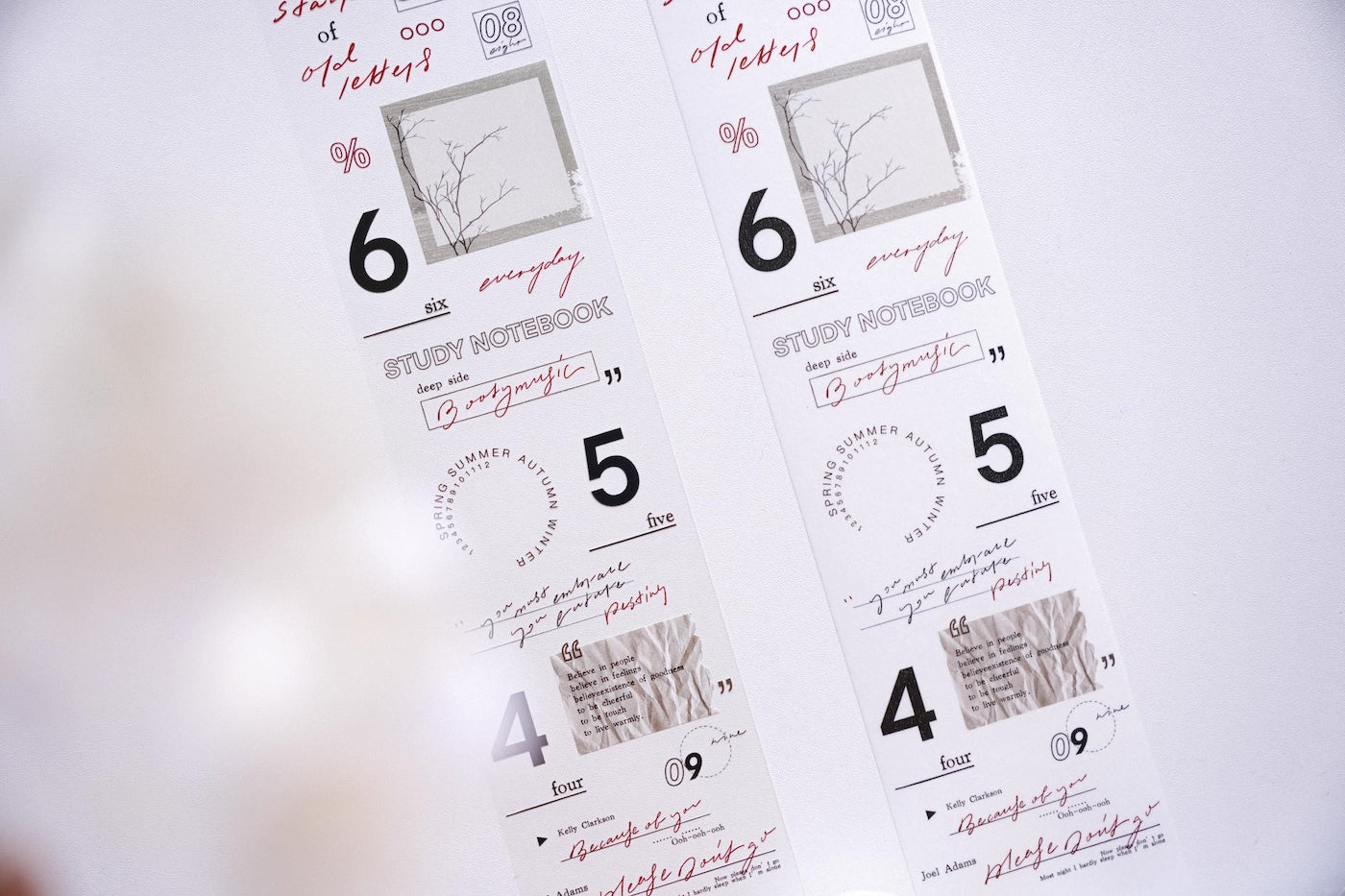 Jennyuanzi Masking Tape: Sepia Letter