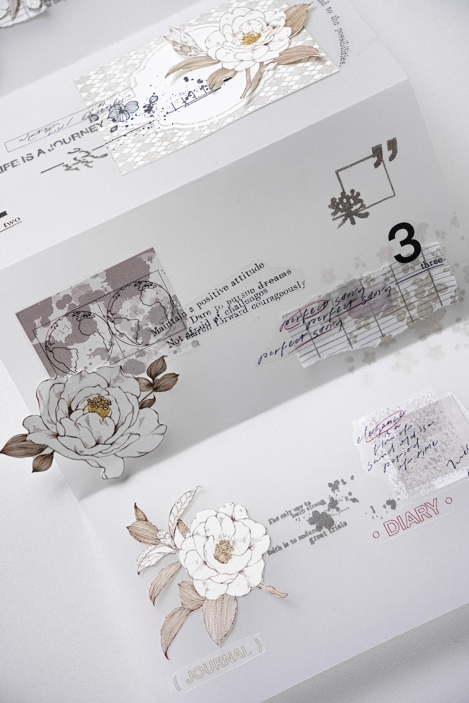 Jennyuanzi Masking Tape: Sepia Letter