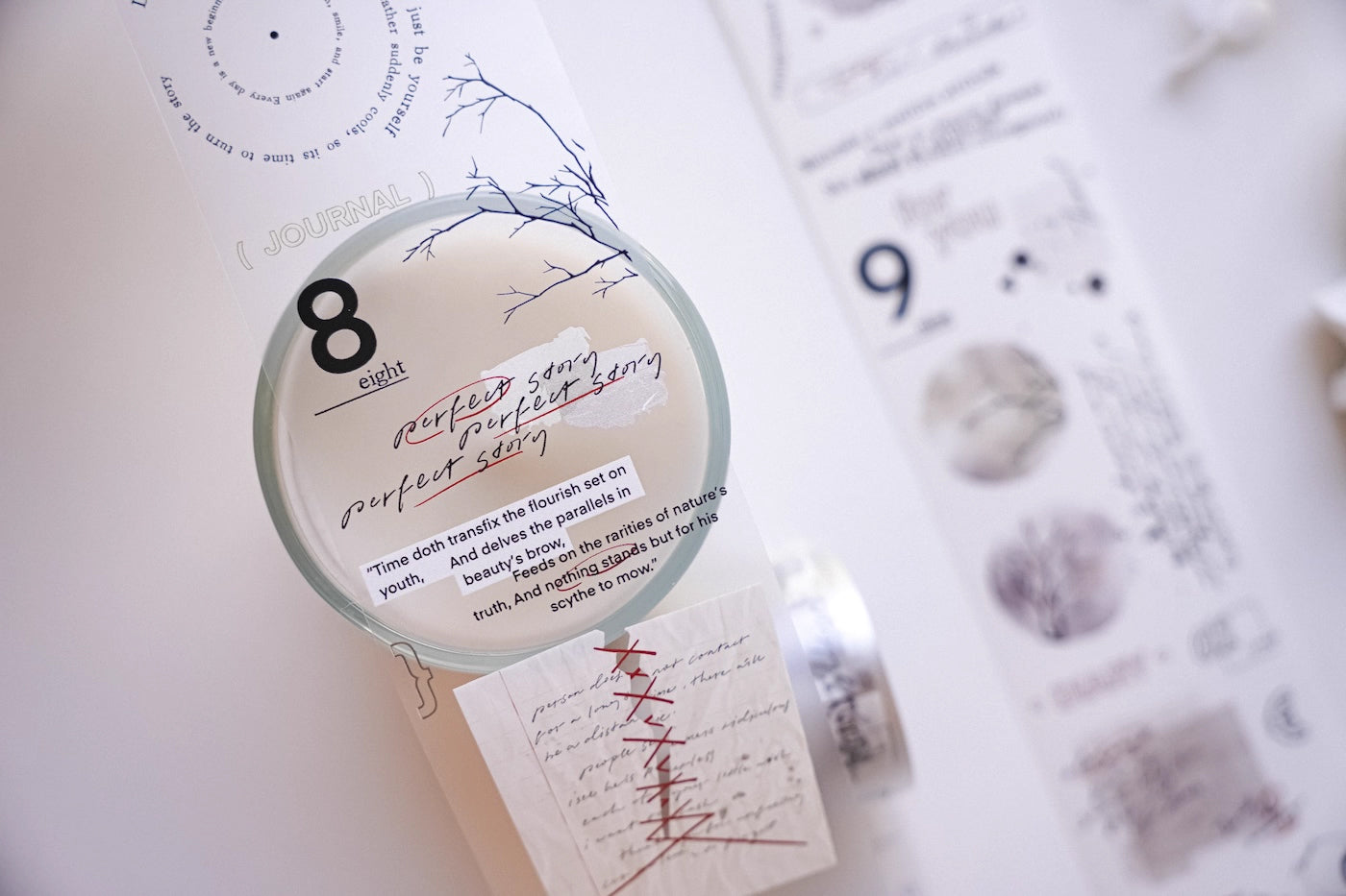 Jennyuanzi Masking Tape: Sepia Letter