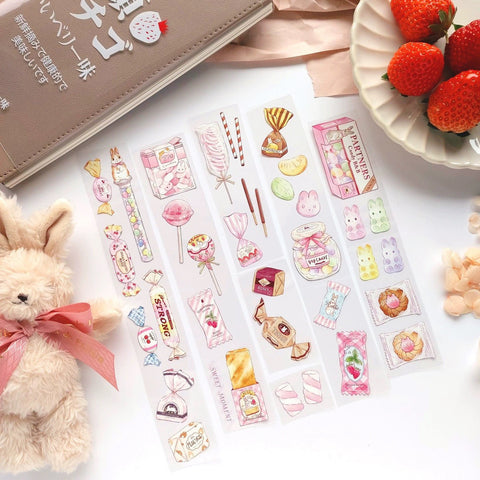 Kumayankee PET Sticker Roll: Bun's Sweet Factory