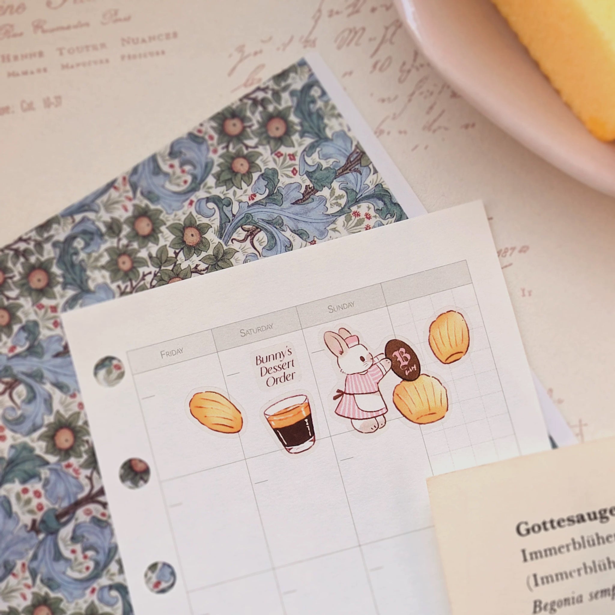 Kumayankee PET Sticker Roll: Bunny Dessert Shop