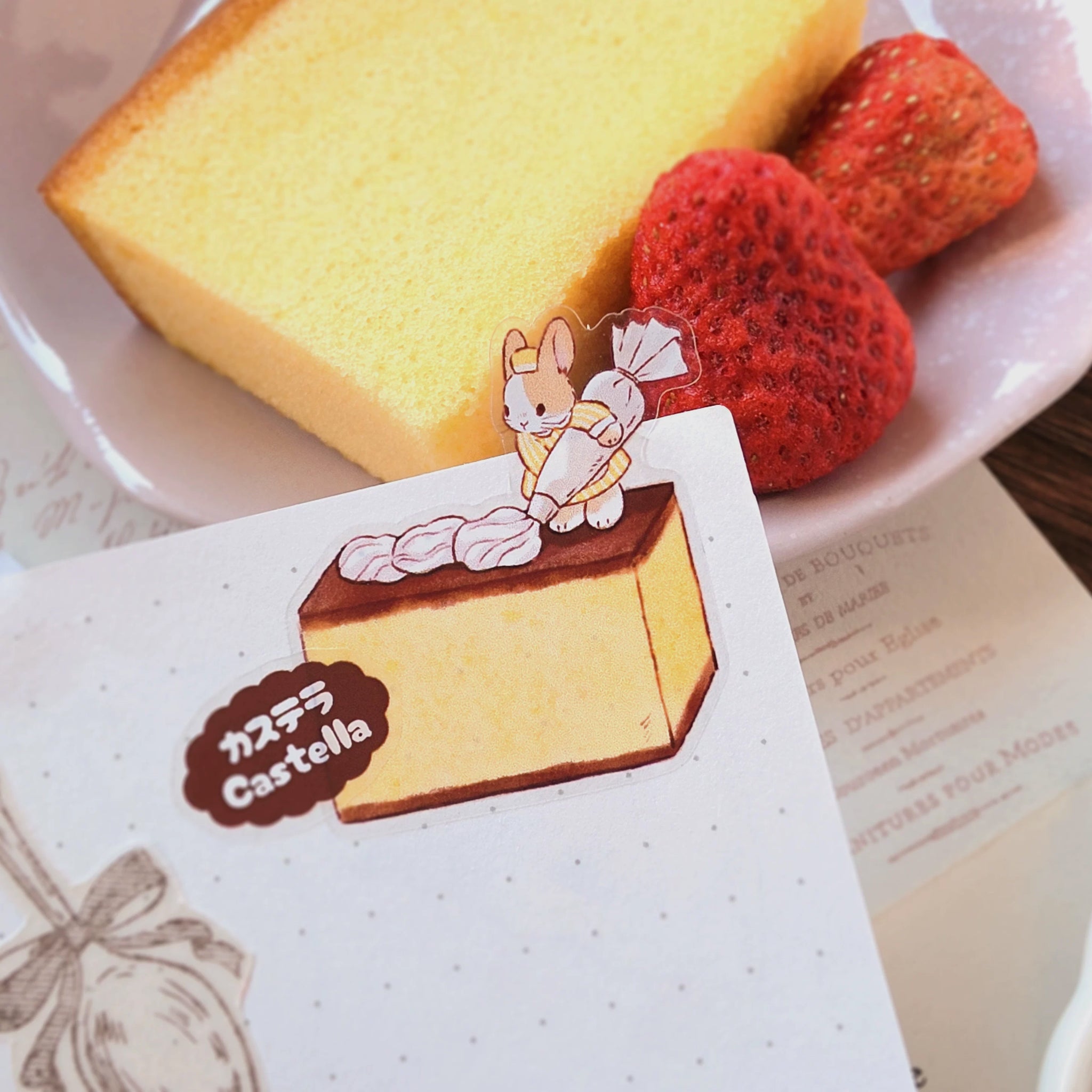 Kumayankee PET Sticker Roll: Bunny Dessert Shop