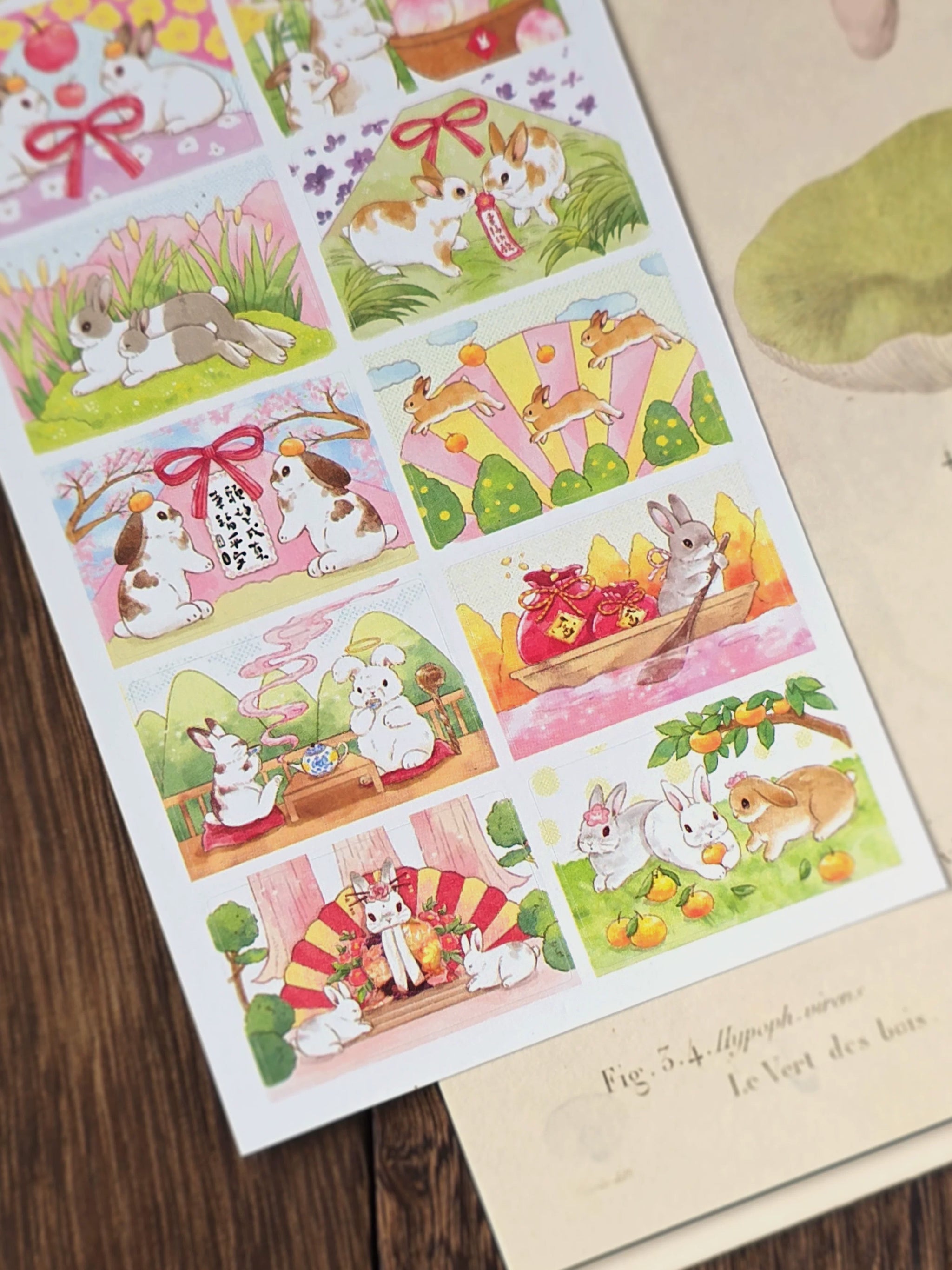 Kumayankee Sticker Sheet: Bunny Fortune