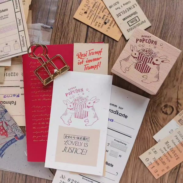 Kumayankee Stamp: Popcorn Bunny