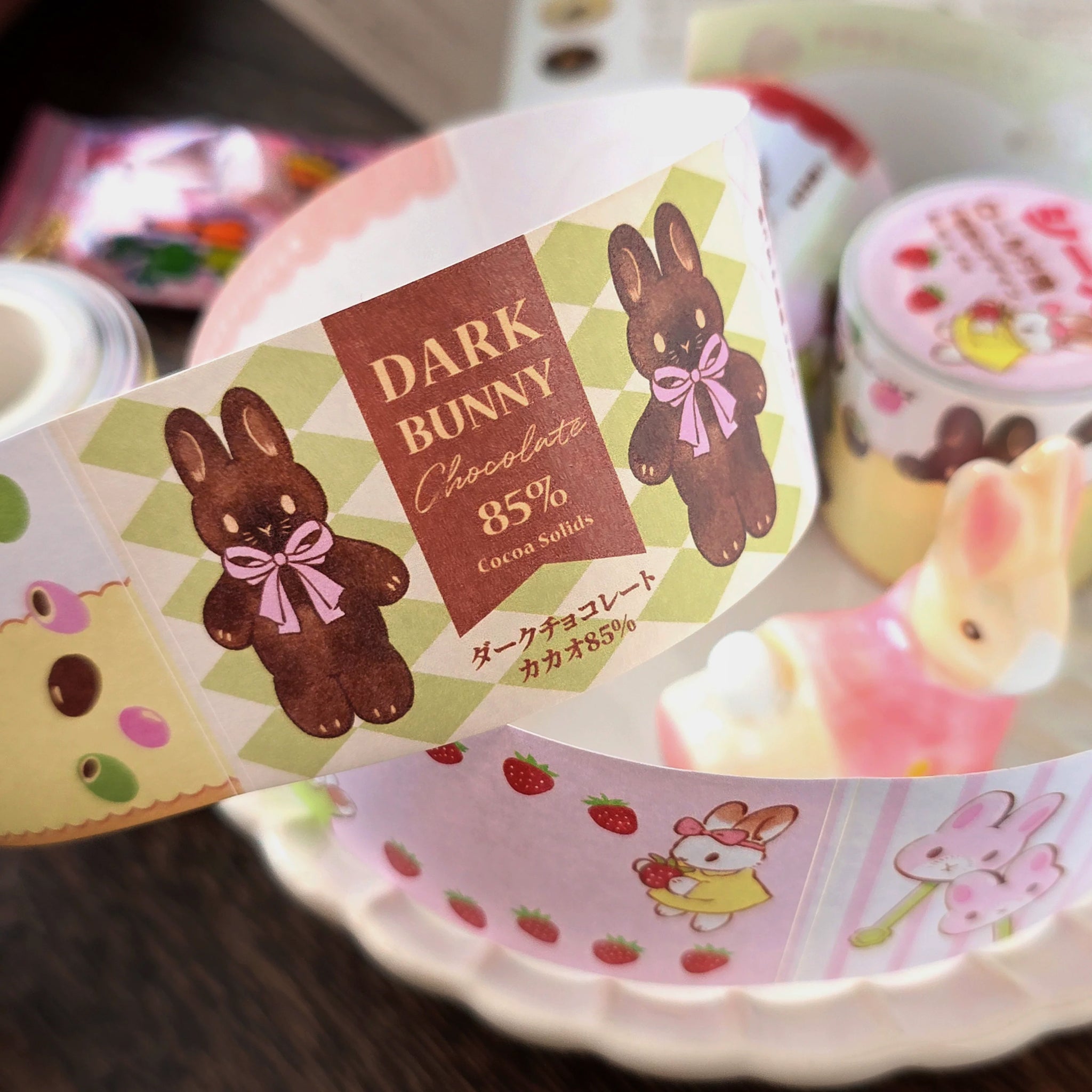 Kumayankee Sticker Roll: Strawberry Chocolate