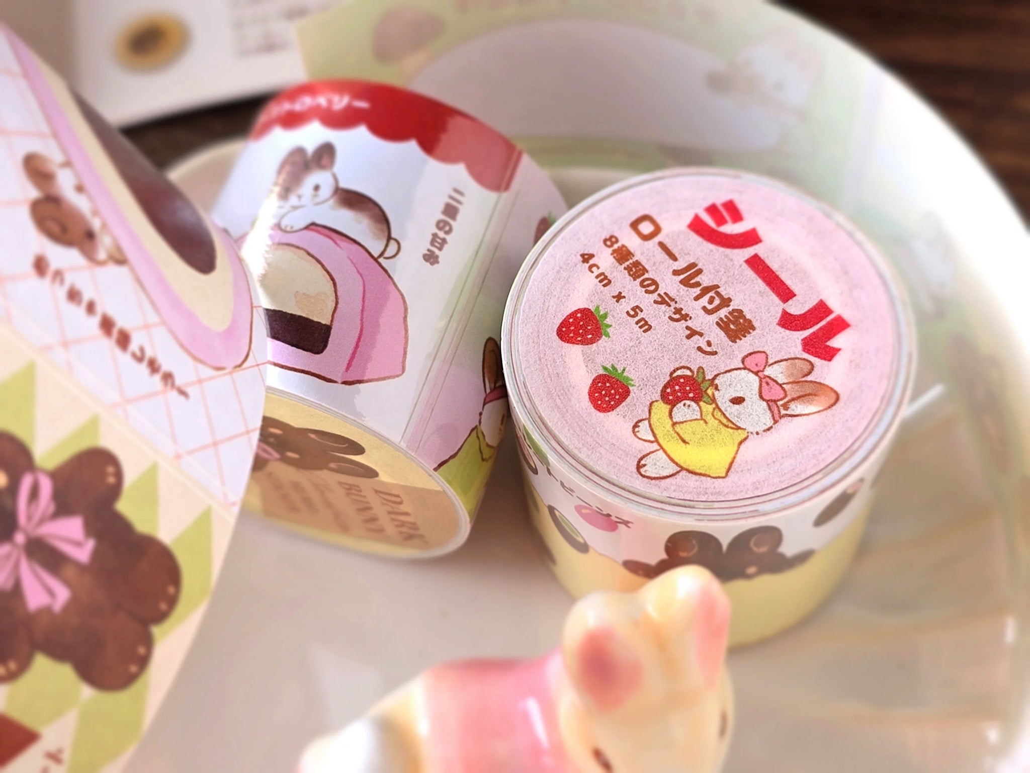 Kumayankee Sticker Roll: Strawberry Chocolate
