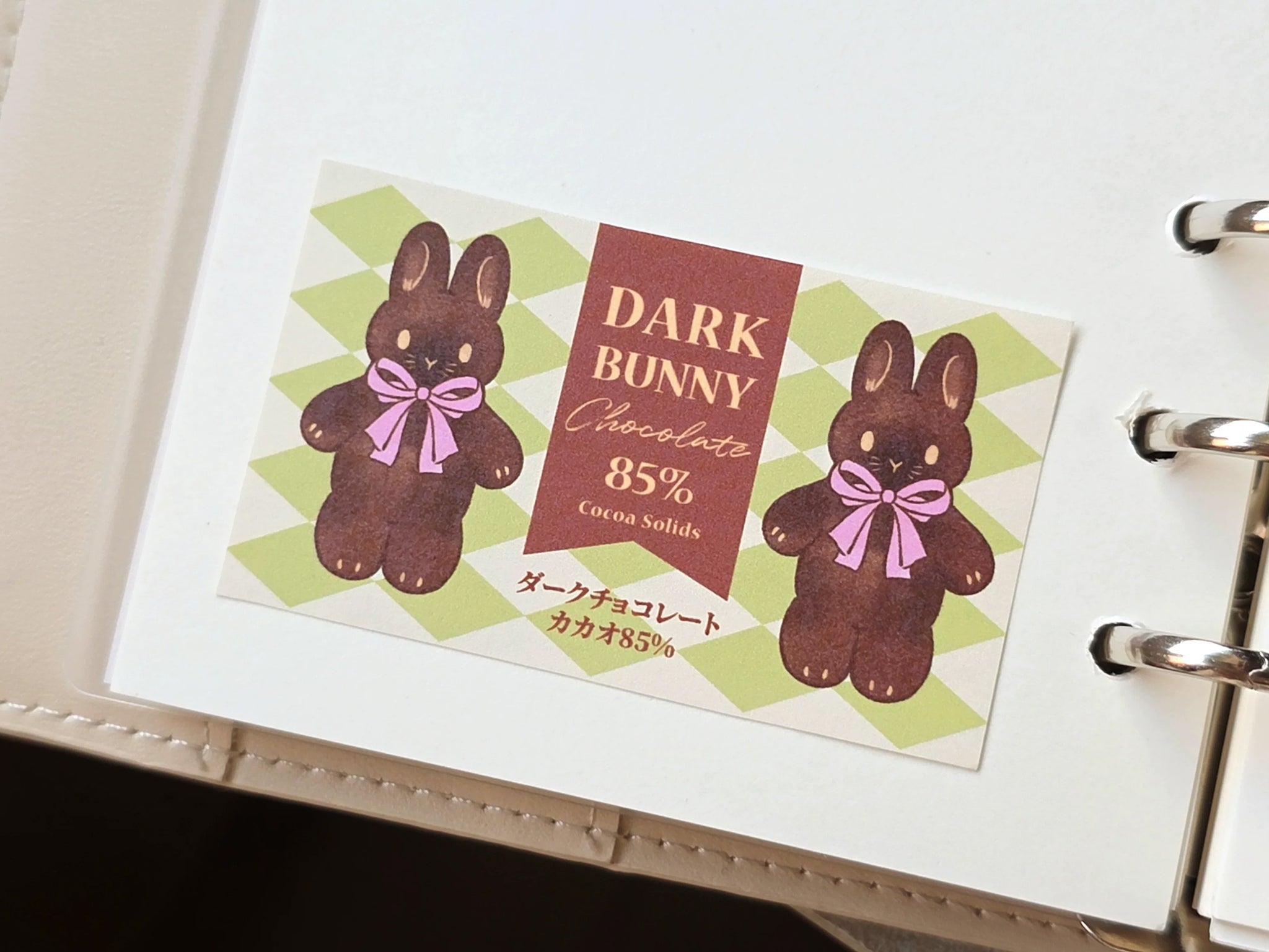 Kumayankee Sticker Roll: Strawberry Chocolate