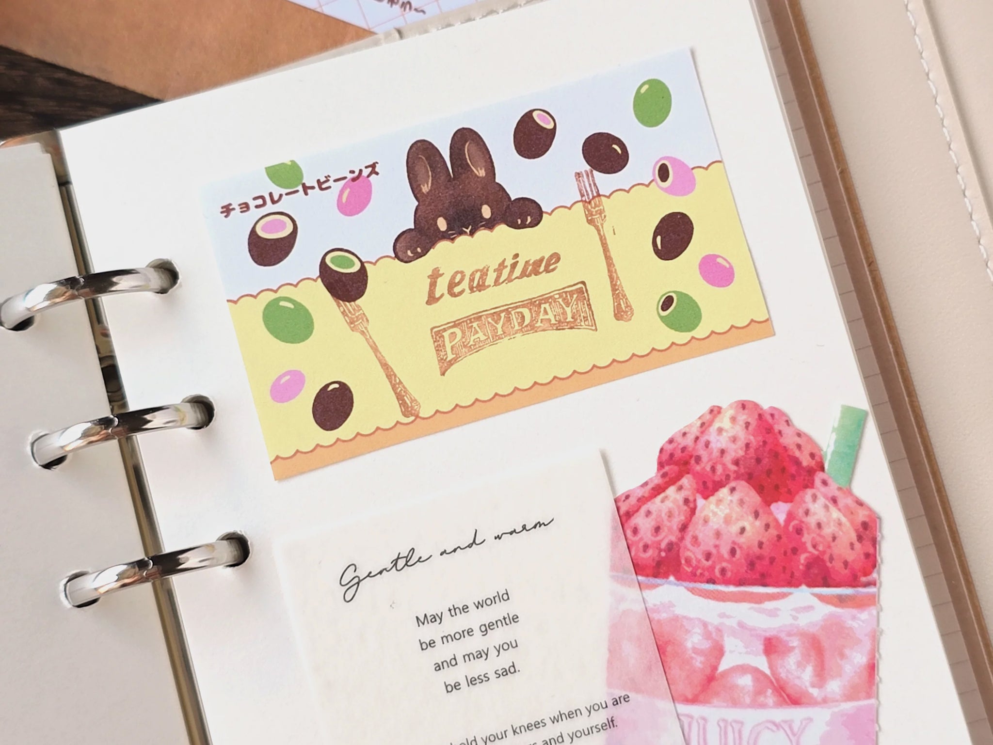 Kumayankee Sticker Roll: Strawberry Chocolate