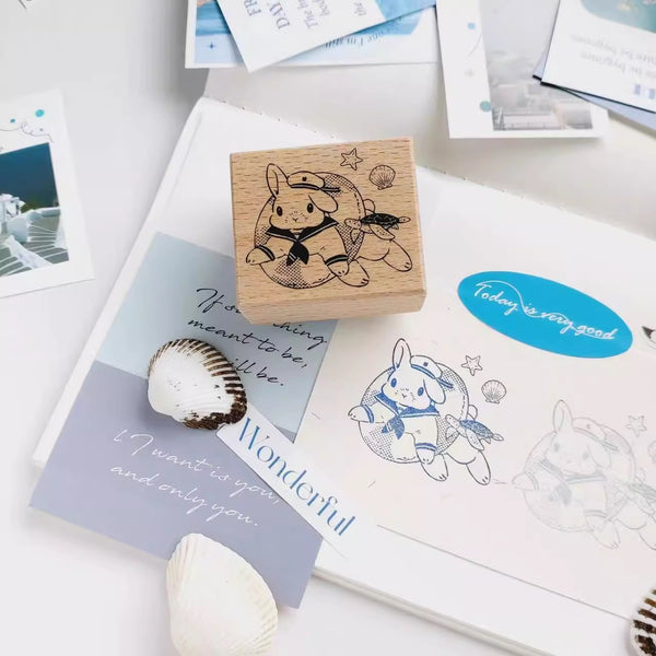Kumayankee Stamp: Bunny Swim Ring