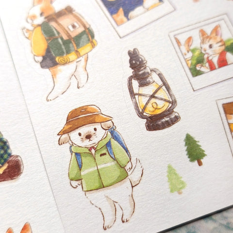 Kumayankee Sticker Sheet: Camping