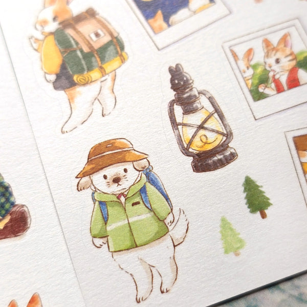 Kumayankee Sticker Sheet: Camping