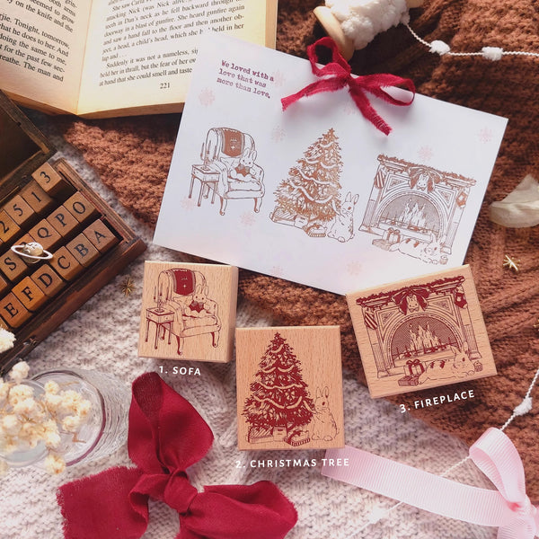 Kumayankee Stamp: Bunny Christmas