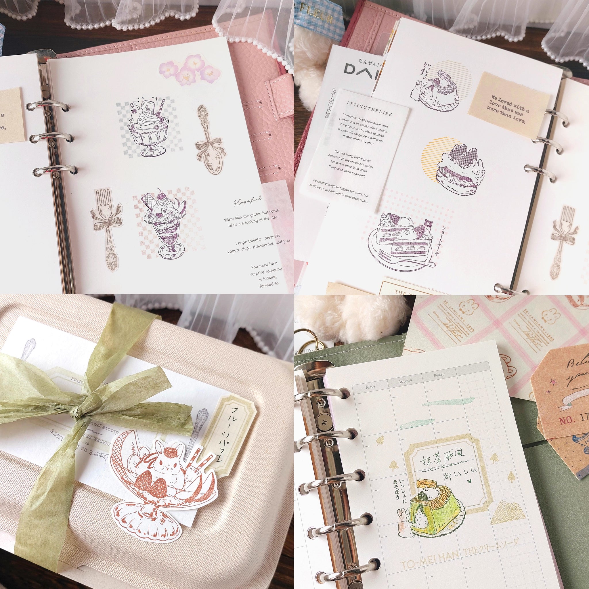 Kumayankee Stamp: Moon Rabbit's Tea Parlor