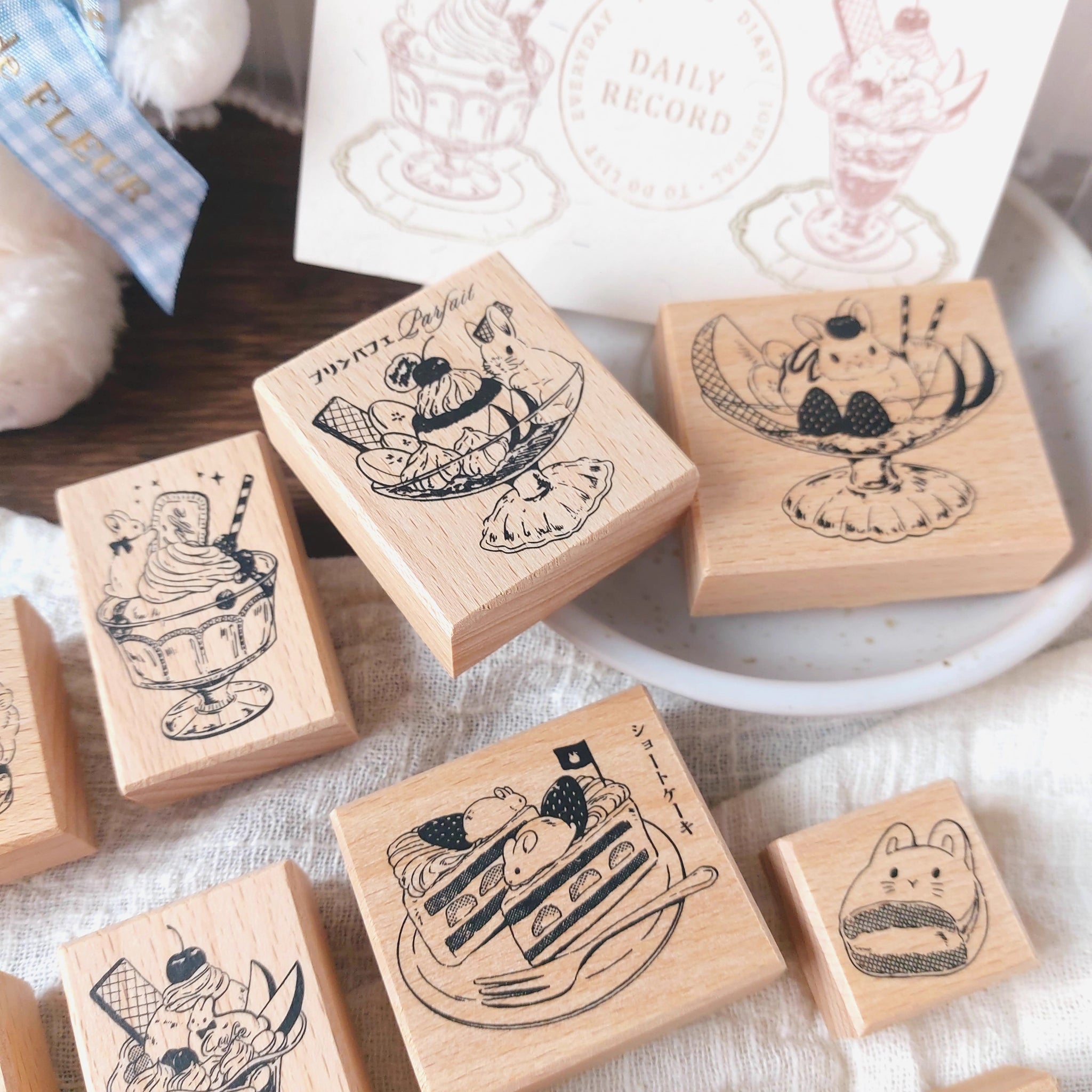 Kumayankee Stamp: Moon Rabbit's Tea Parlor