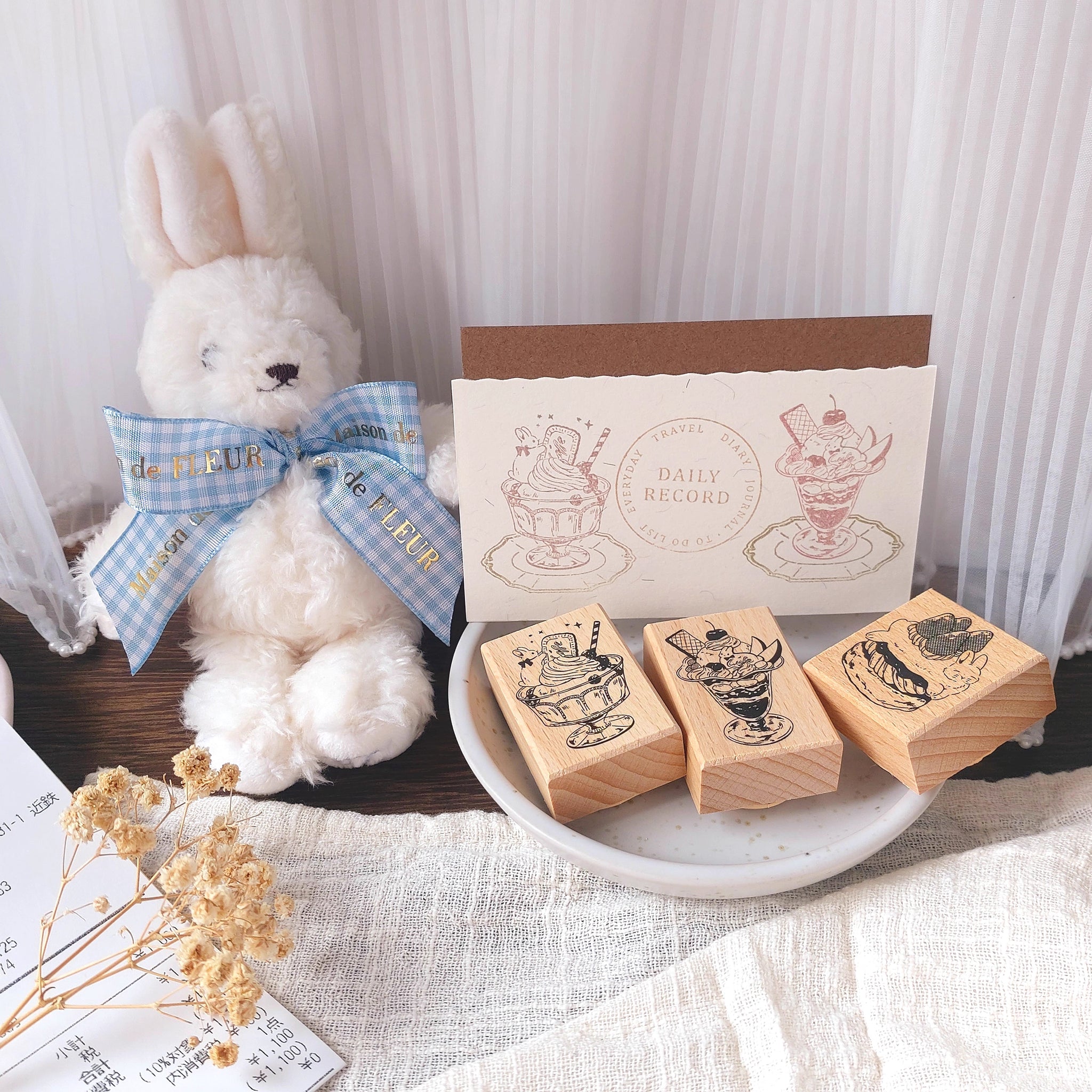 Kumayankee Stamp: Moon Rabbit's Tea Parlor