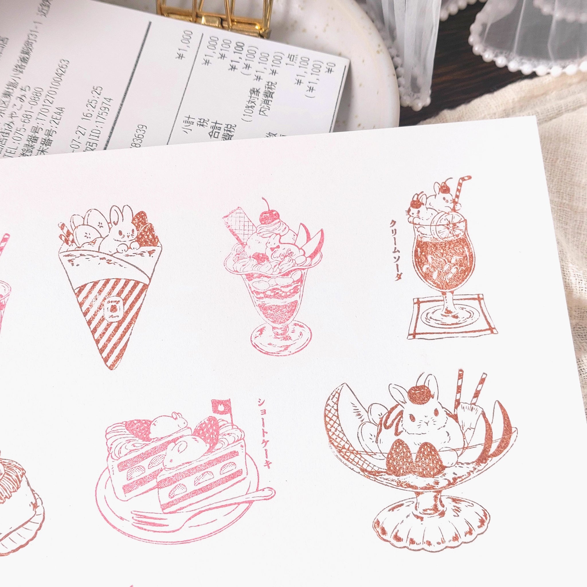 Kumayankee Stamp: Moon Rabbit's Tea Parlor