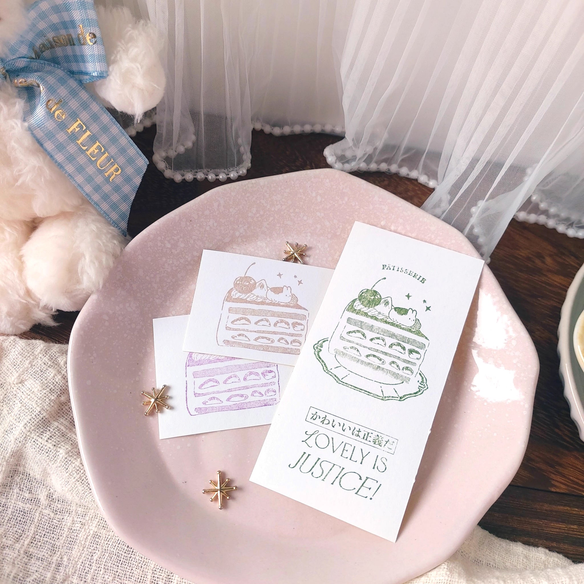 Kumayankee Stamp: Moon Rabbit's Tea Parlor