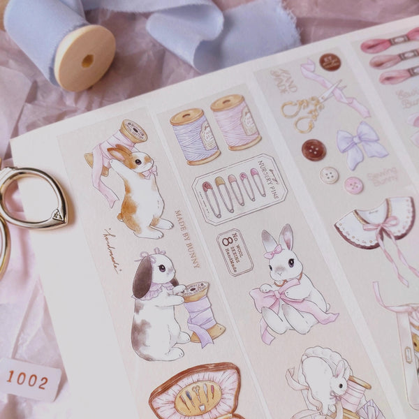 Kumayankee Clear Tape: Sewing Bunny