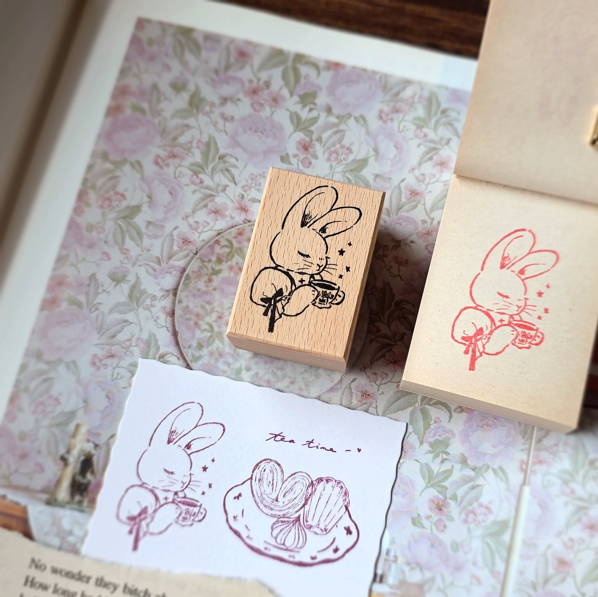Kumayankee Stamp: Bunny Teapot