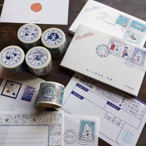 Kyupodo Washi Tape: Post Office Above the Clouds