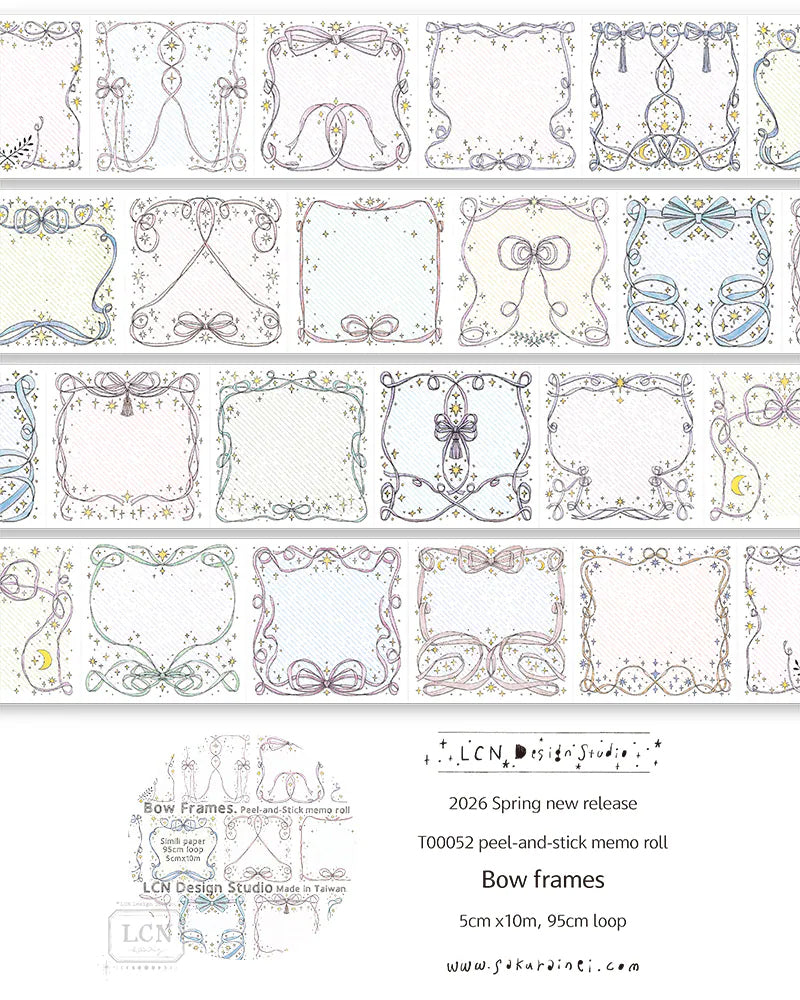 LCN Design Studio: Bow Frames Peel-and-Stick Memo Roll